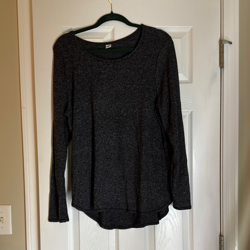 Old Navy Dark Gray Long Sleeve Blouse